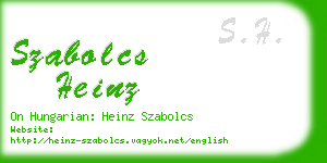 szabolcs heinz business card